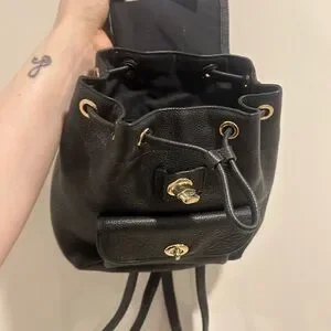 Coach | Bags | Coach Black Leather Mini Backpack 26 | Poshmark display picture 3